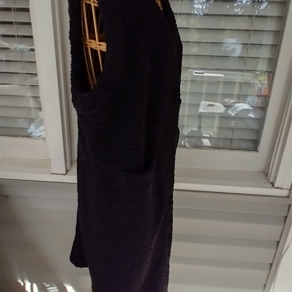 Coat/Duster Vest Curly Sherpa Style Button front Duster Vest - Picture 7 of 14